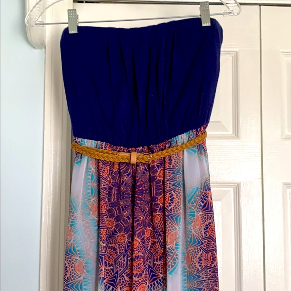 Strapless maxi dress